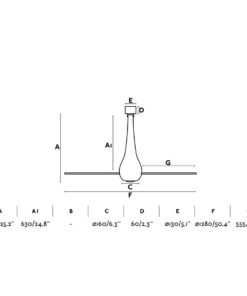 Faro Barcelona Eterfan  Ανεμιστήρας Οροφής με Τηλεχειριστήριο Κόκκινο/ Διάφανο – 32005