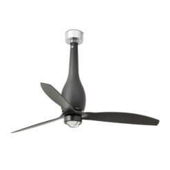 ETERFAN LED Ventilador de techo negro mate con motor DC   FARO – 32006-10
