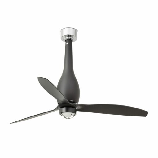 ETERFAN LED Ventilador de techo negro mate con motor DC   FARO – 32006-10