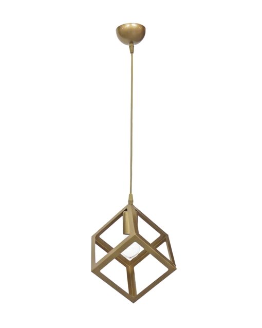 Κρεμαστό φωτιστικό μονόφωτο μεταλλικό χρυσό ματ KYVOS 1/L Heronia – 34-0351