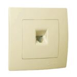 Πρίζα τηλεφώνου RJ11 μονή μπεζ Makel Lillium Natural Kare – 32010014