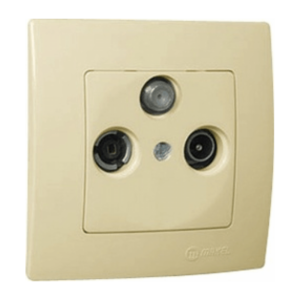 Πρίζα SAT-TV-RADIO τερματική μπεζ Makel Lillium Natural Kare – 32010067