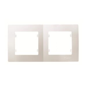 Πλαίσιο 2 θέσεων οριζόντιο μπεζ Makel Lillium Natural Kare – 32010702