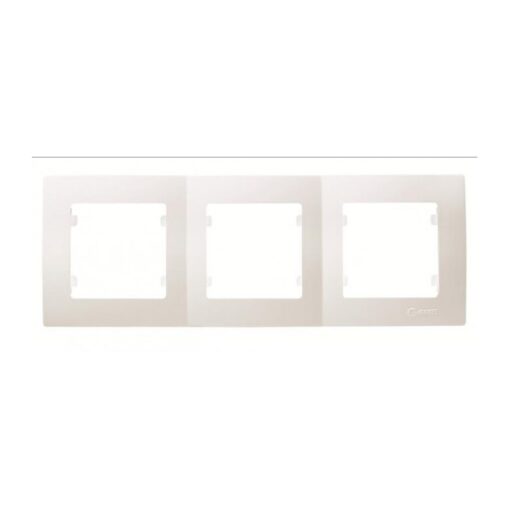 Πλαίσιο 3 θέσεων οριζόντιο μπεζ Makel Lillium Natural Kare – 32010703