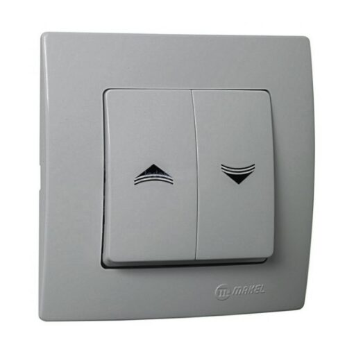 Διακόπτης ρολών ασημί ματ Makel Lillium Natural Kare - 32065041