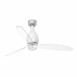 MINI ETERFAN LED Ventilador de techo blanco brillo/transparente con motor DC    FARO – 32020-9