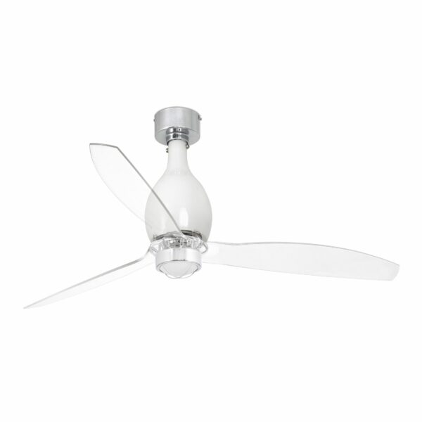 MINI ETERFAN SHINY WHITE/TRANSPARENT CEILING FAN WFARO – 32020