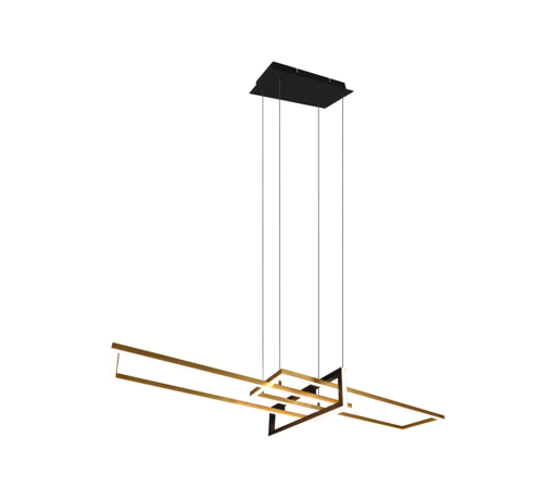 Κρεμαστό Φωτιστικό Trio Lighting LED 34W  Ορείχαλκος Ματ Μεταλλικό Step Dimmable 4200lm 3000K  320310308