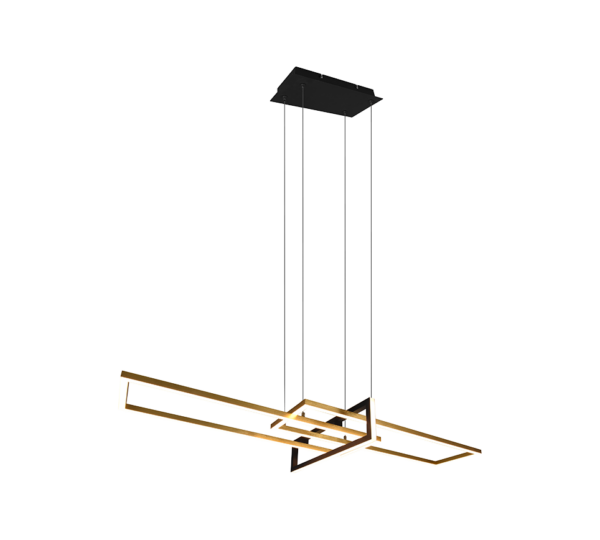 Κρεμαστό Φωτιστικό Trio Lighting LED 34W  Ορείχαλκος Ματ Μεταλλικό Step Dimmable 4200lm 3000K  320310308