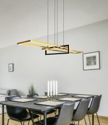 Κρεμαστό Φωτιστικό Trio Lighting LED 34W  Ορείχαλκος Ματ Μεταλλικό Step Dimmable 4200lm 3000K  320310308