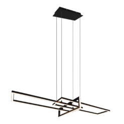 Κρεμαστό Φωτιστικό Trio Lighting LED 34W  Μαύρο Ματ Μεταλλικό Step Dimmable 4200lm 3000K  320310332