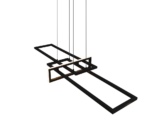 Κρεμαστό Φωτιστικό Trio Lighting LED 34W  Μαύρο Ματ Μεταλλικό Step Dimmable 4200lm 3000K  320310332