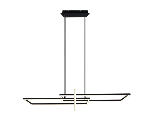 Κρεμαστό Φωτιστικό Trio Lighting LED 34W  Μαύρο Ματ Μεταλλικό Step Dimmable 4200lm 3000K  320310332