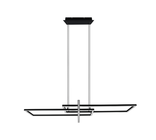 Κρεμαστό Φωτιστικό Trio Lighting LED 34W  Μαύρο Ματ Μεταλλικό Step Dimmable 4200lm 3000K  320310332