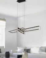Κρεμαστό Φωτιστικό Trio Lighting LED 34W  Μαύρο Ματ Μεταλλικό Step Dimmable 4200lm 3000K  320310332