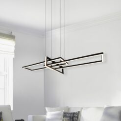 Κρεμαστό Φωτιστικό Trio Lighting LED 34W  Μαύρο Ματ Μεταλλικό Step Dimmable 4200lm 3000K  320310332