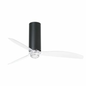 TUBE FAN LED Matt black/transparent ceiling FAN LED with DC motor Μ FARO – 32036-10