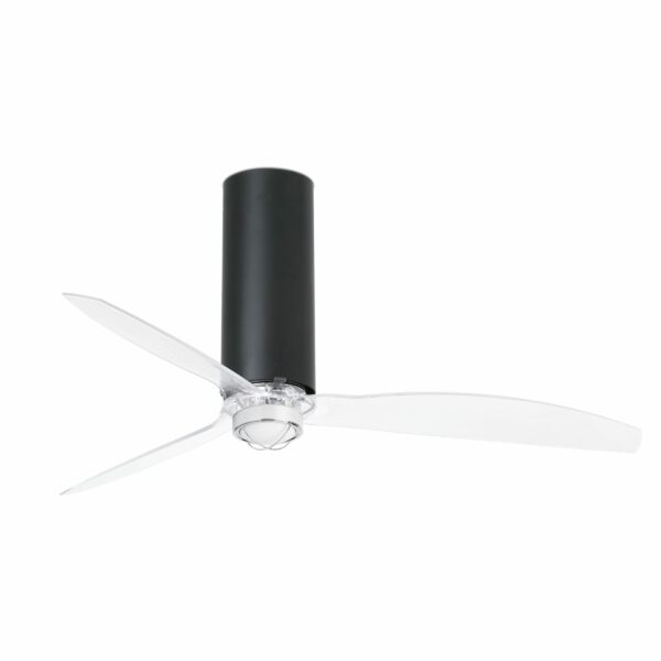 TUBE FAN LED Matt black/transparent ceiling FAN LED with DC motor Μ FARO – 32036-10