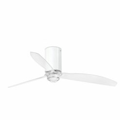 MINI TUBE FAN LED Shiny white/transparent ceiling FAN LED with DC motor   FARO – 32038-9