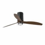 MINI TUBE FAN LED Matt black/wood ceiling DC motor  FARO – 32042-10