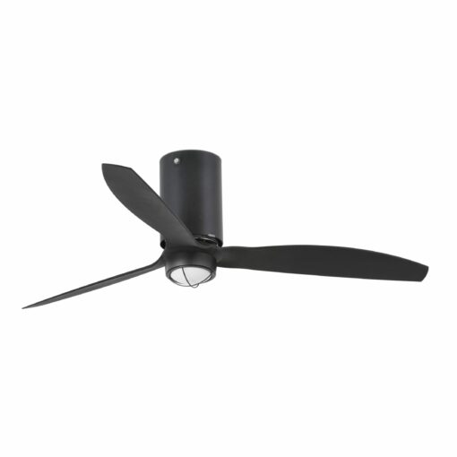 MINI TUBE FAN LED Matt black ceiling fan with DC motor   FARO – 32043-10