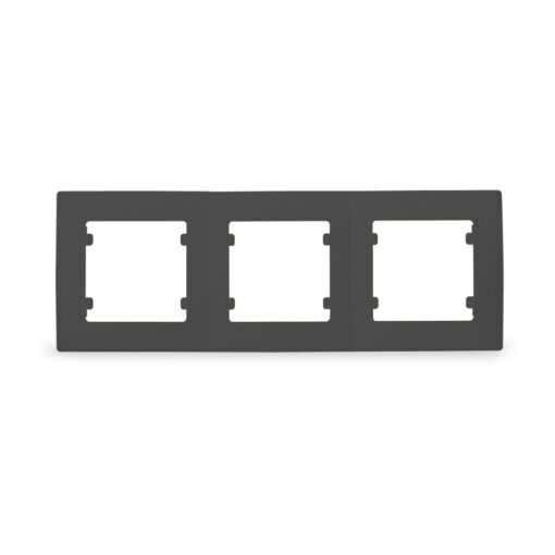 Πλαίσιο 3 θέσεων οριζόντιο ανθρακί ματ Makel Lillium Natural Kare – 32050703