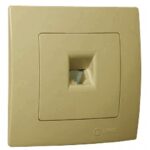 Πρίζα τηλεφώνου RJ11 μονή χρυσό ματ Makel Lillium Natural Kare – 32057014
