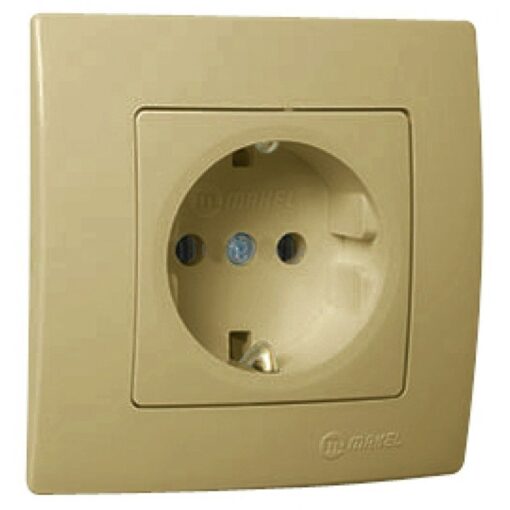 Πρίζα σούκο βακελίτου χρυσό ματ Makel Lillium Natural Kare – 32057028