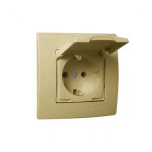 Πρίζα σούκο με καπάκι βακελίτου χρυσό ματ Makel Lillium Natural Kare – 32057029