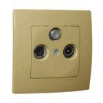 Πρίζα SAT-TV-RADIO τερματική χρυσό ματ Makel Lillium Natural Kare – 32057067