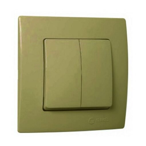 Διακόπτης διπλός κομμυτατέρ χρυσό ματ Makel Lillium Natural Kare – 32057103