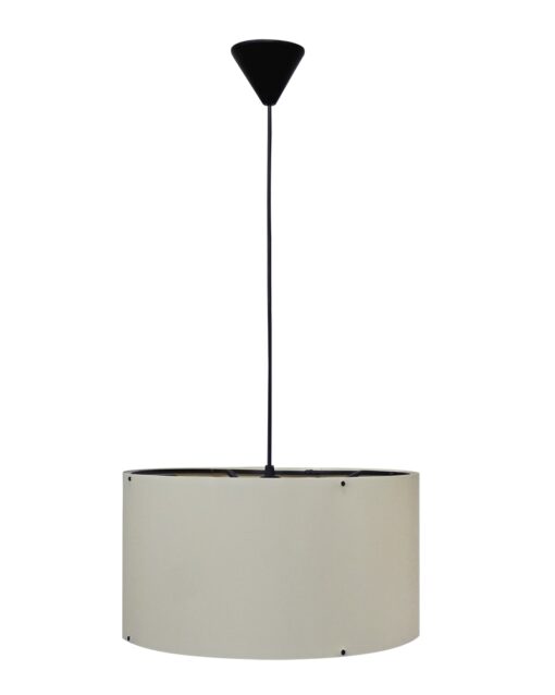 Κρεμαστό φωτιστικό καπέλο κύλινδρος ,σε χρώμα κρεμ  1XE/27 Heronia – 14-0310