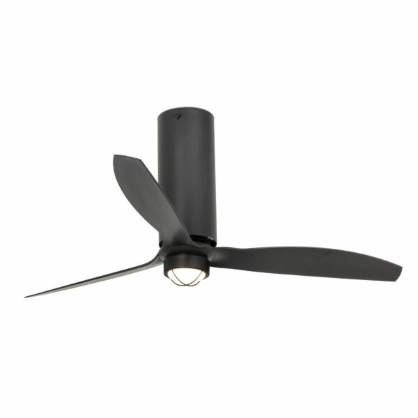 TUBE FAN LED Matt black ceiling with DC motor   FARO – 32060-10