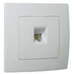 Πρίζα τηλεφώνου RJ11 μονή περλέ ματ Makel Lillium Natural Kare – 32100014
