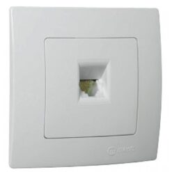 Πρίζα τηλεφώνου RJ11 μονή περλέ ματ Makel Lillium Natural Kare – 32100014