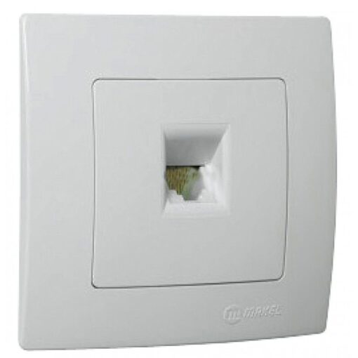 Πρίζα τηλεφώνου RJ11 μονή περλέ ματ Makel Lillium Natural Kare – 32100014