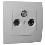 Πρίζα SAT-TV-RADIO διελεύσεως περλέ ματ Makel Lillium Natural Kare – 32100066
