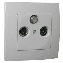 Πρίζα SAT-TV-RADIO διελεύσεως περλέ ματ Makel Lillium Natural Kare – 32100066