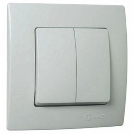 Διακόπτης διπλός κομμυτατέρ περλέ ματ Makel Lillium Natural Kare – 32100103