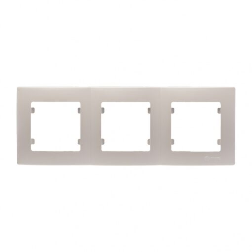 Πλαίσιο 3 θέσεων οριζόντιο περλέ ματ Makel Lillium Natural Kare – 32100703