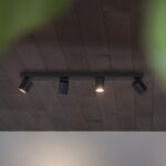 IDEAL LUX Φωτιστικό Οροφής RUDY 4xGU10 Μαύρου Χρώματος – 321523