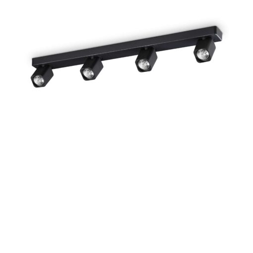 IDEAL LUX Φωτιστικό Οροφής RUDY 4xGU10 Μαύρου Χρώματος – 321523