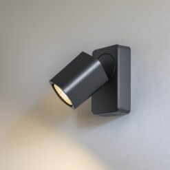 IDEAL LUX Επιτοίχιο Φωτιστικό RUDY 1XGU10 Μαύρου Χρώματος  – 321530