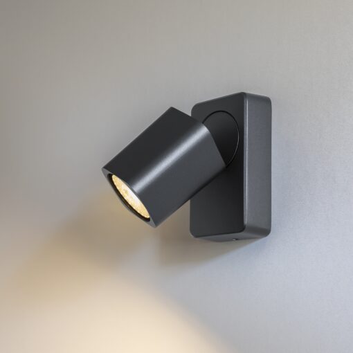 IDEAL LUX Επιτοίχιο Φωτιστικό RUDY 1XGU10 Μαύρου Χρώματος  – 321530