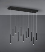 Κρεμαστό Φωτιστικό Ράγα TUBULAR Trio Lighting LED 30W 3850lm Μαύρο Ματ Step Dimmable 3000K – 321611132