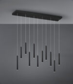 Κρεμαστό Φωτιστικό Ράγα TUBULAR Trio Lighting LED 30W 3850lm Μαύρο Ματ Step Dimmable 3000K – 321611132
