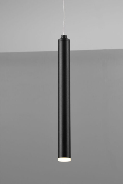 Κρεμαστό Φωτιστικό Ράγα TUBULAR Trio Lighting LED 30W 3850lm Μαύρο Ματ Step Dimmable 3000K – 321611132