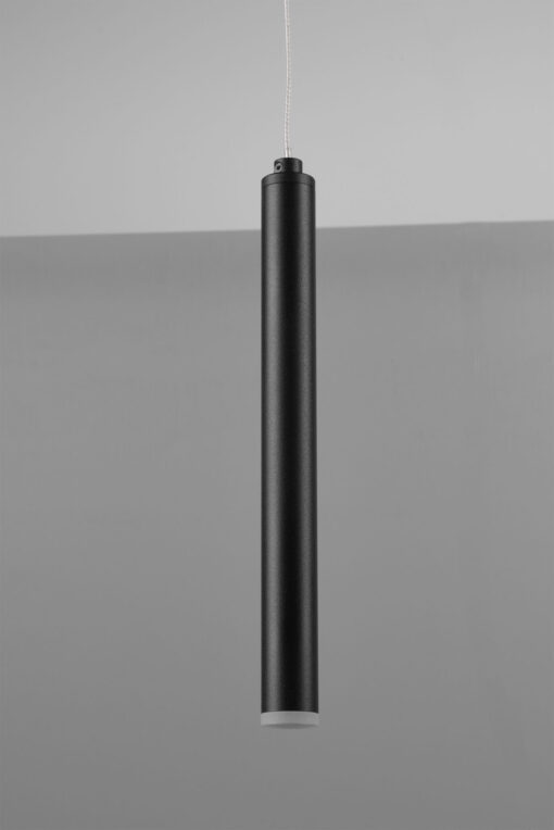 Κρεμαστό Φωτιστικό Ράγα TUBULAR Trio Lighting LED 30W 3850lm Μαύρο Ματ Step Dimmable 3000K – 321611132