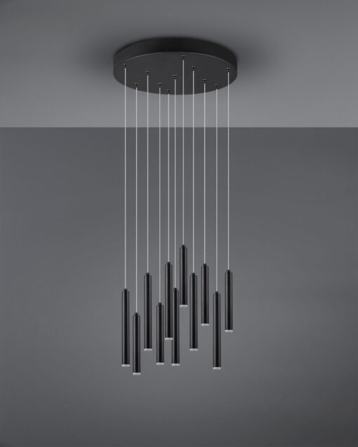 Κρεμαστό Φωτιστικό Trio Lighting LED 2,5W  Μαύρο Ματ Μεταλλικό Step Dimmable 220lm 3000K  321691132