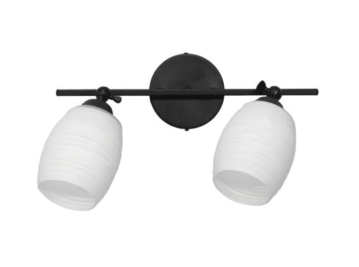 Ράγα και απλίκα δίφωτη ,μεταλλική ,μαύρη με σπαστό κλειδί & λευκά γυαλιά BARREL 2/L KEY BL-WH  Heronia – 01-0391